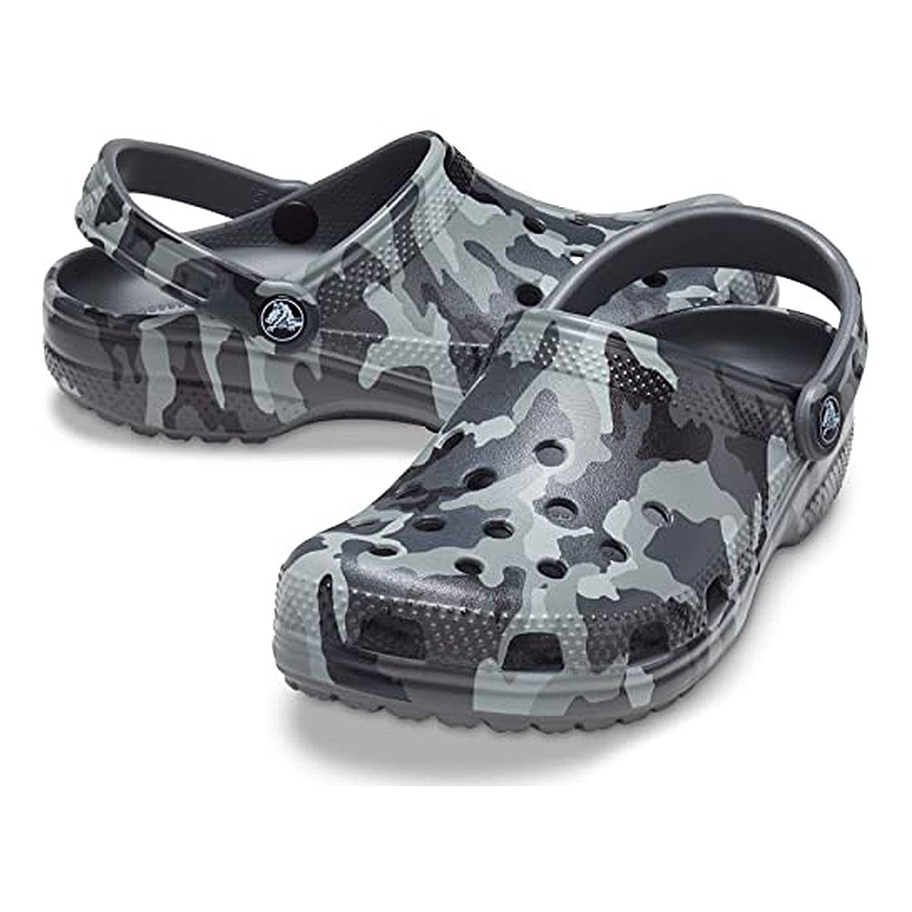 Crocs Classic Camo Clog - Unisex Slate Grey Camo Shoe Deals Outlet