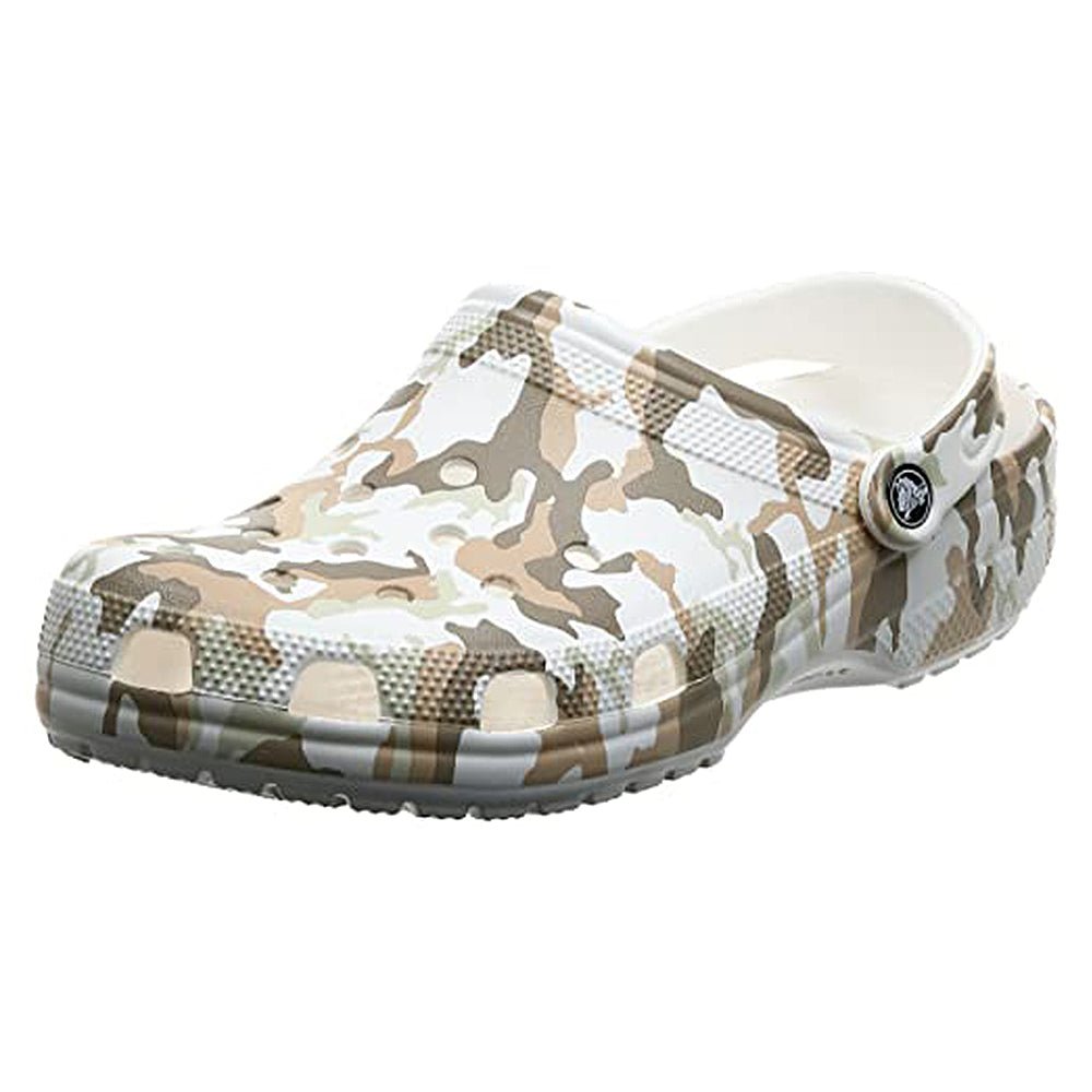 Crocs Classic Camo Clog - Unisex White/Camo Shoe Deals Outlet