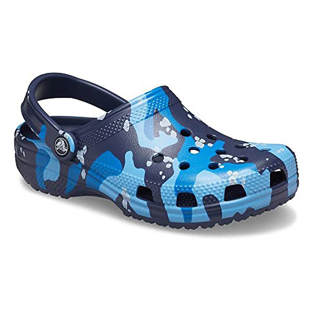 Crocs Classic Camo Clog - Unisex Navy Multi Shoe Deals Outlet
