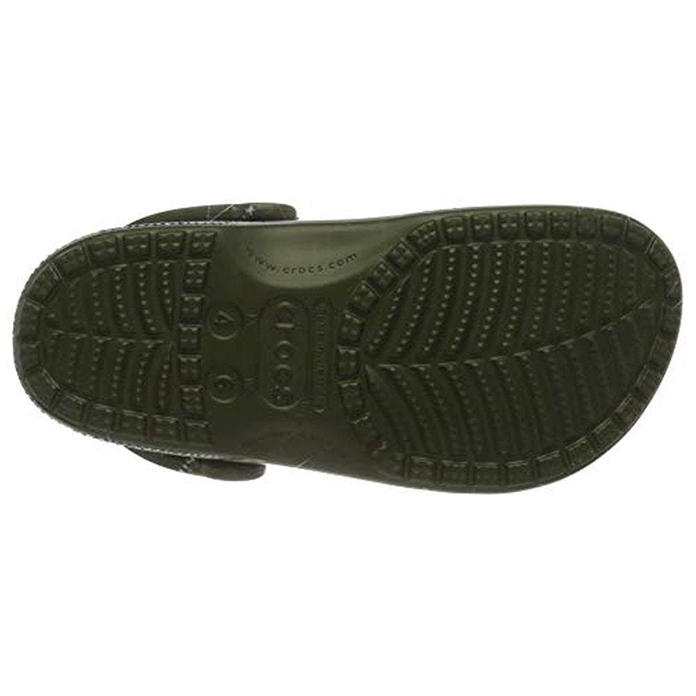 Crocs Classic Camo Clog - Unisex Army Green Camo Shoe Deals Outlet