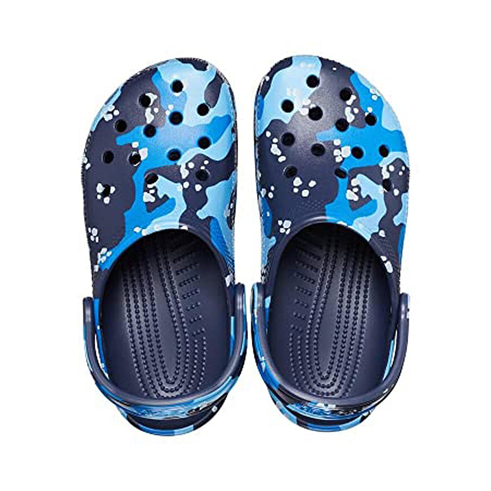 Crocs Classic Camo Clog - Unisex Navy Multi Shoe Deals Outlet