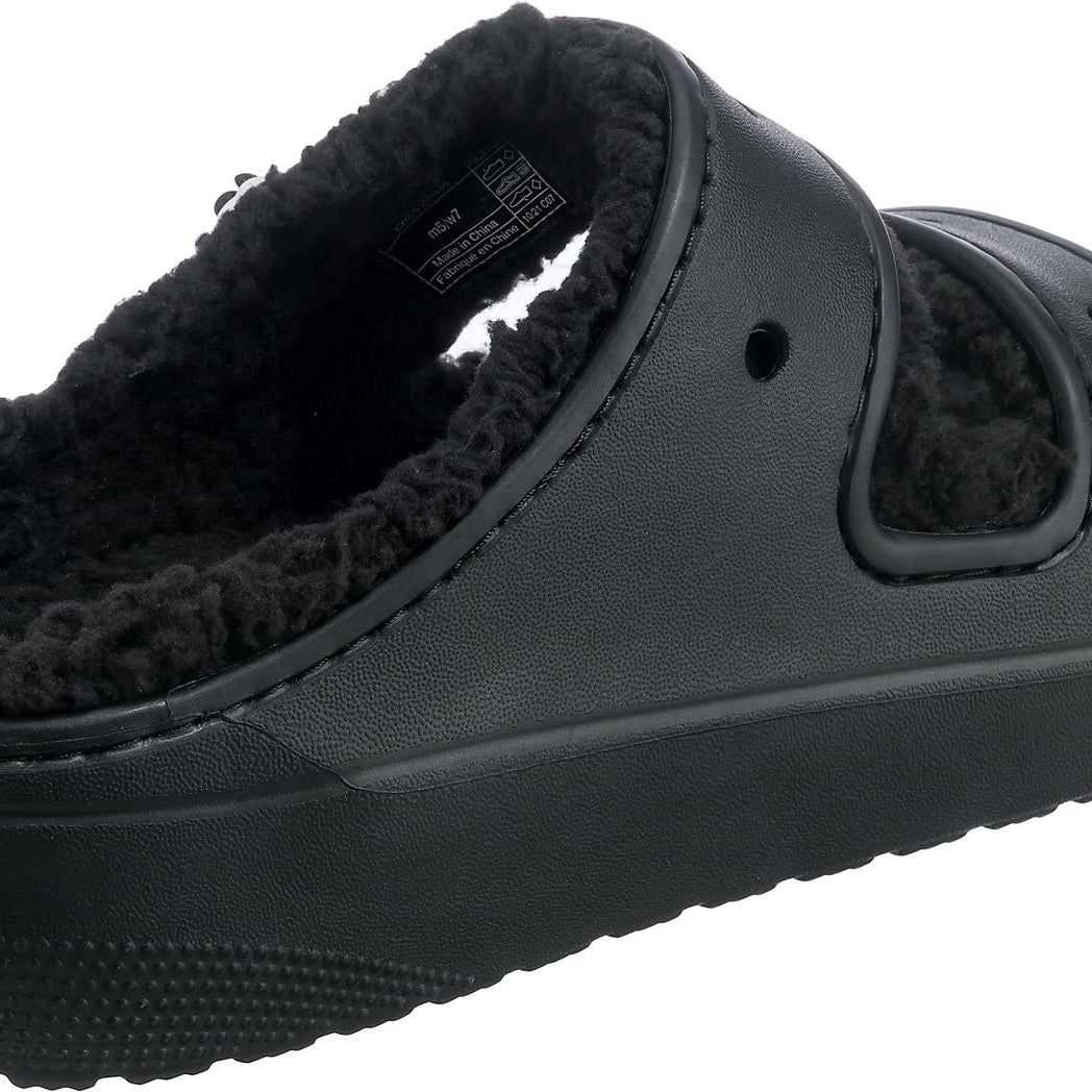 Crocs Classic Cozzzy Sandal - Men's Black Shoe Deals Outlet