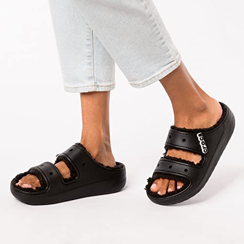 Crocs Classic Cozzzy Sandal - Men's Black Shoe Deals Outlet