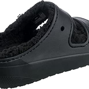 Crocs Classic Cozzzy Sandal - Men's Black Shoe Deals Outlet