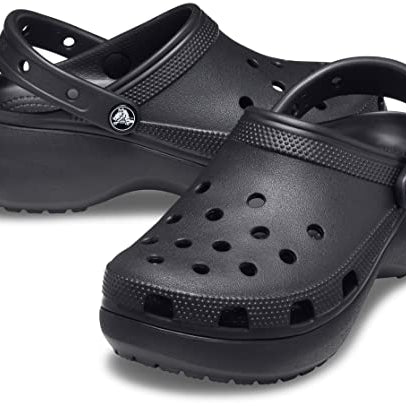 Crocs Classic Platform Clogs - Women's Black Shoe Deals Outlet