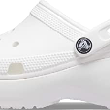 Crocs Classic Platform Clogs - Women's White Shoe Deals Outlet
