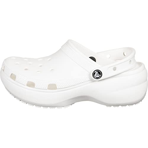 Crocs Classic Platform Clogs - Women's White Shoe Deals Outlet