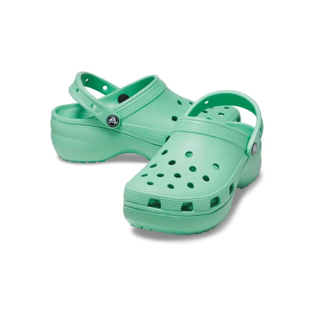 Crocs Classic Platform Clogs - Women's Jade Stone Shoe Deals Outlet