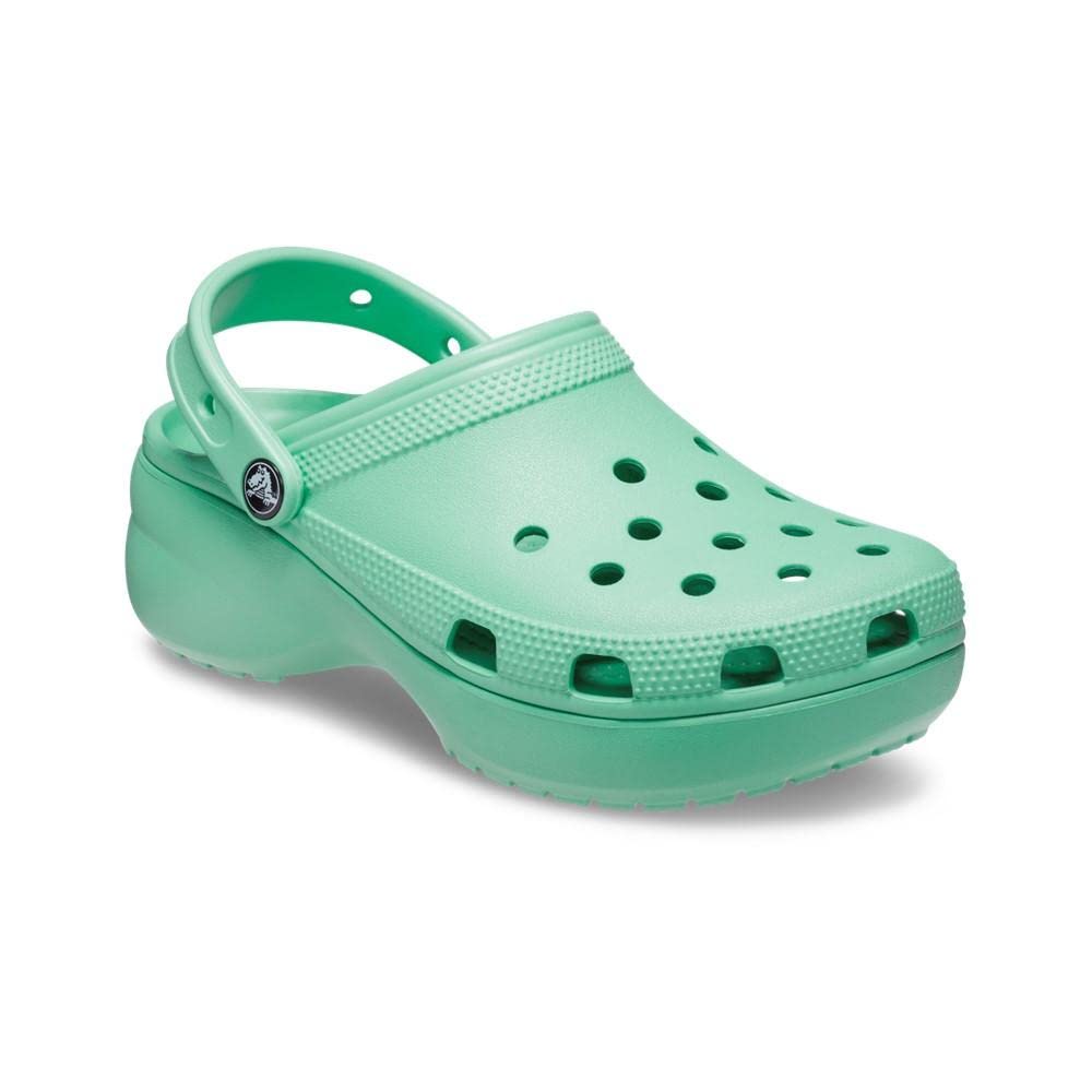 Crocs Classic Platform Clogs - Women's Jade Stone Shoe Deals Outlet