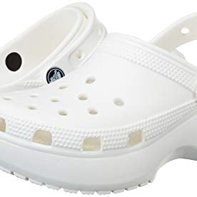 Crocs Classic Platform Clogs - Women's White Shoe Deals Outlet