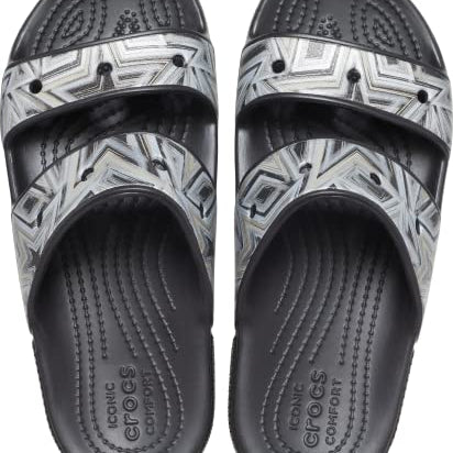 Crocs Classic Sandal - Unisex Disco Black/Multi Shoe Deals Outlet