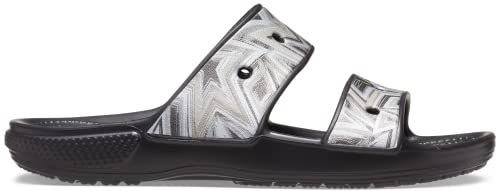 Crocs Classic Sandal - Unisex Disco Black/Multi Shoe Deals Outlet
