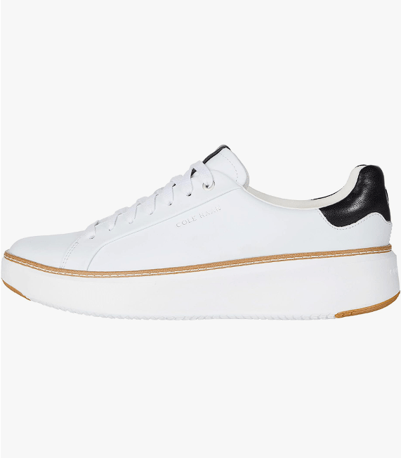 Cole Haan Grandpro Topspin Ivory/Black Leather 10 W 194736388010 Shoe Deals Outlet