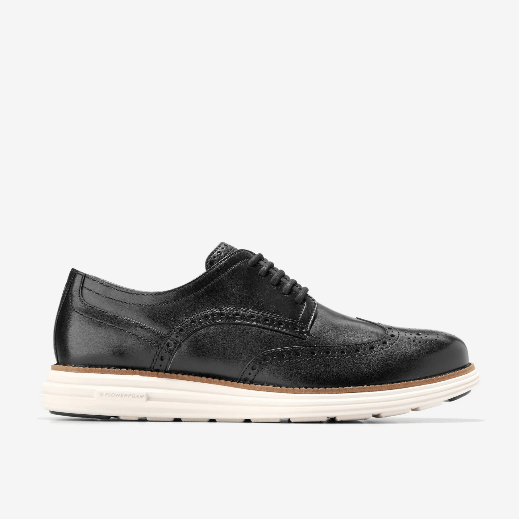 Cole Haan Original Grand Remastered Wingtip Oxford Black Leather/Ironstone 8 M 190595356764 Shoe Deals Outlet