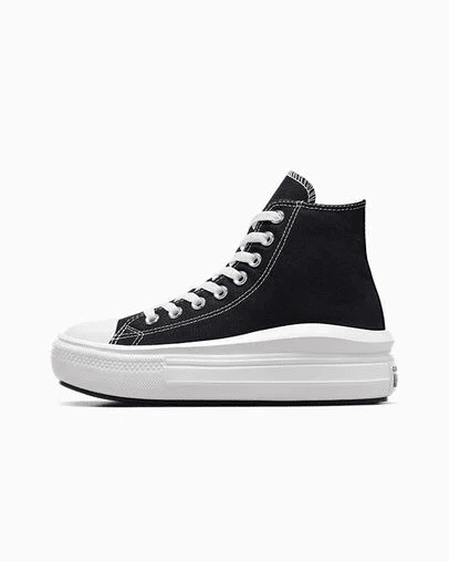 Converse Chuck Taylor All Star Move Platform Black / Natural Ivory / White 8 M 194432299153 Shoe Deals Outlet