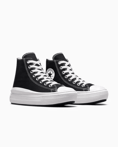 Converse Chuck Taylor All Star Move Platform Black / Natural Ivory / White 8 M 194432299153 Shoe Deals Outlet
