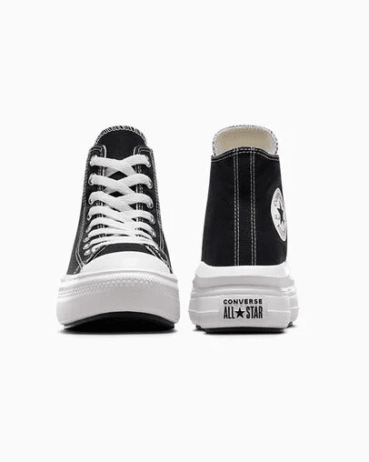 Converse Chuck Taylor All Star Move Platform Black / Natural Ivory / White 8 M 194432299153 Shoe Deals Outlet