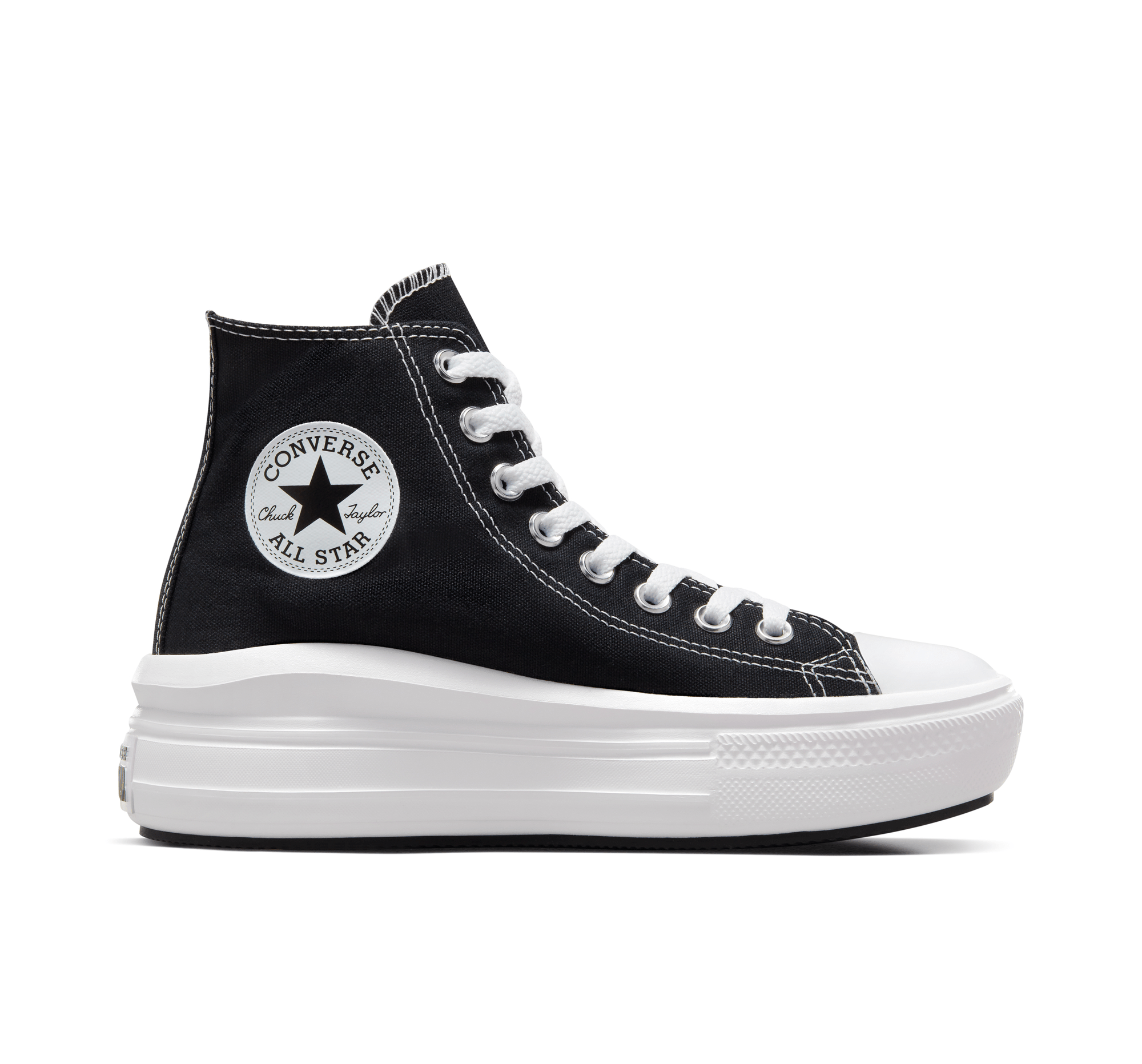 Converse Chuck Taylor All Star Move Platform Black / Natural Ivory / White 9.5 M 194432299184 Shoe Deals Outlet