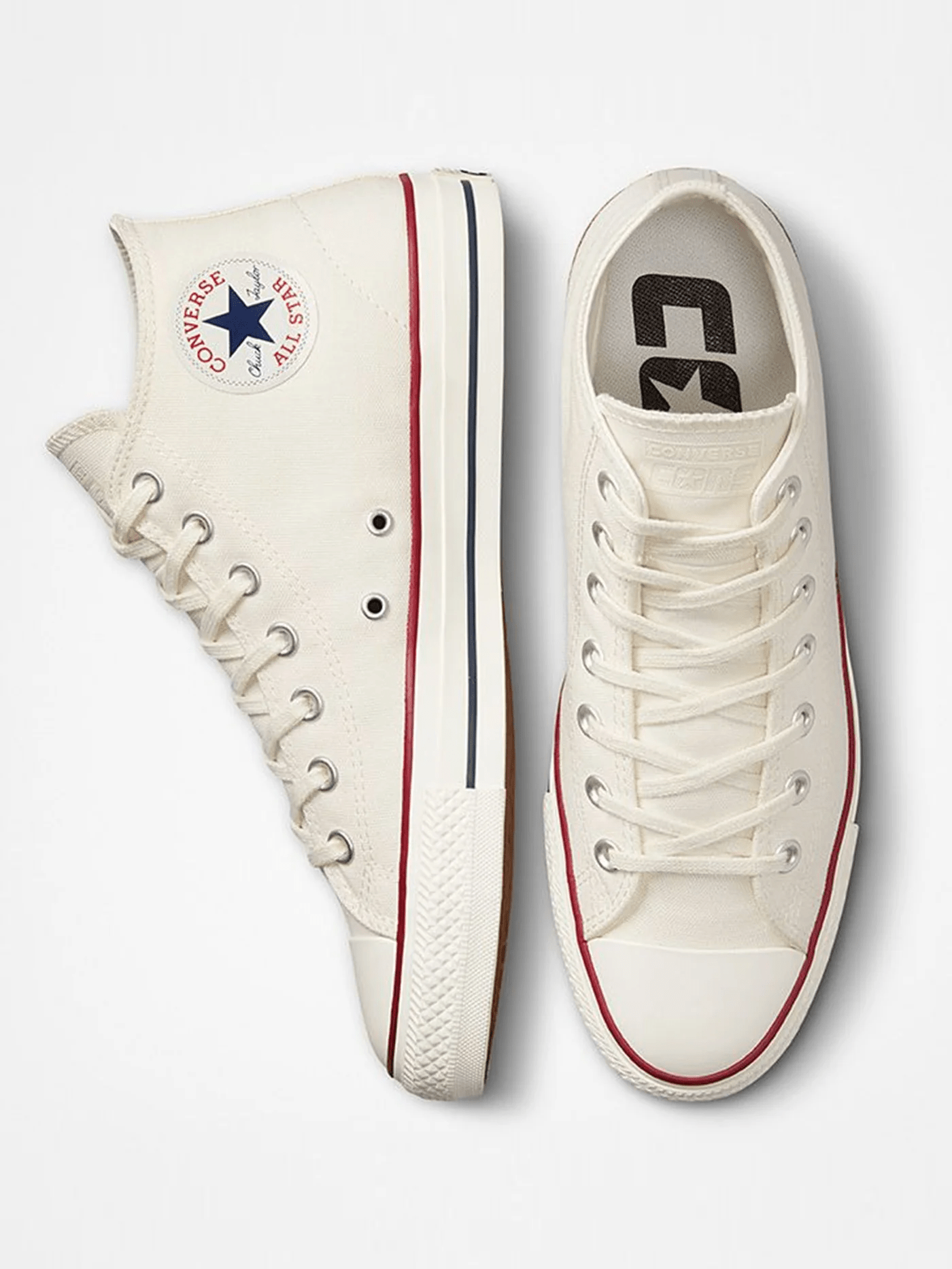 Converse Chuck Taylor All Star Pro Cut Egret / Red / Clematis Blue Men's 13 / Women's 15 M 194433643498 Shoe Deals Outlet
