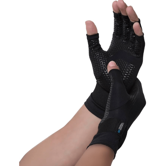 CopperFit Ice Compression Gloves Menthol Infused Black S/M 754502043606 Shoe Deals Outlet