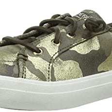 Sperry Crest Vibe Metallic Leather - Women's Silver Camo Shoe Deals Outlet