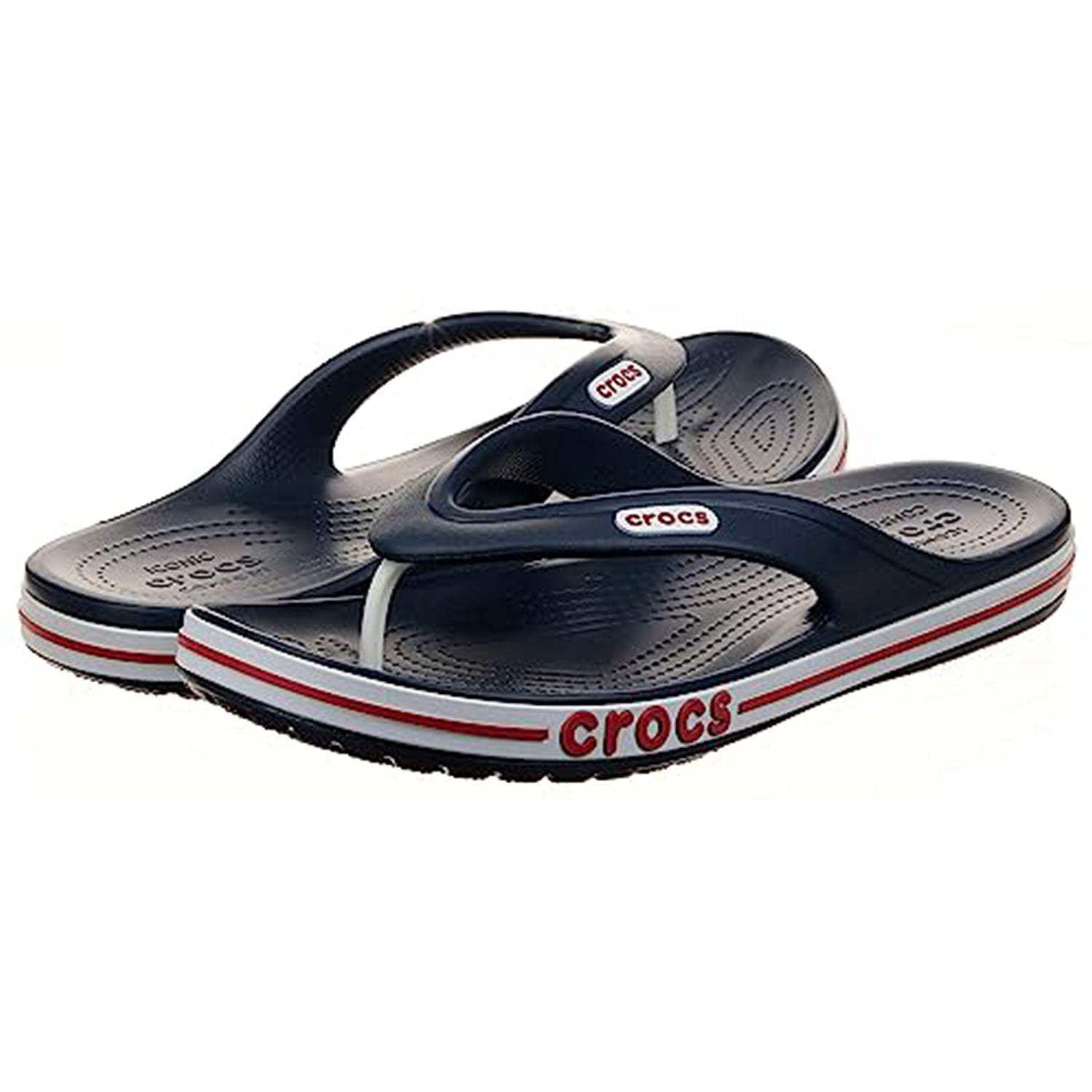 Crocs Crocband Baya Flip Flop - Unisex Navy/Pepper Shoe Deals Outlet