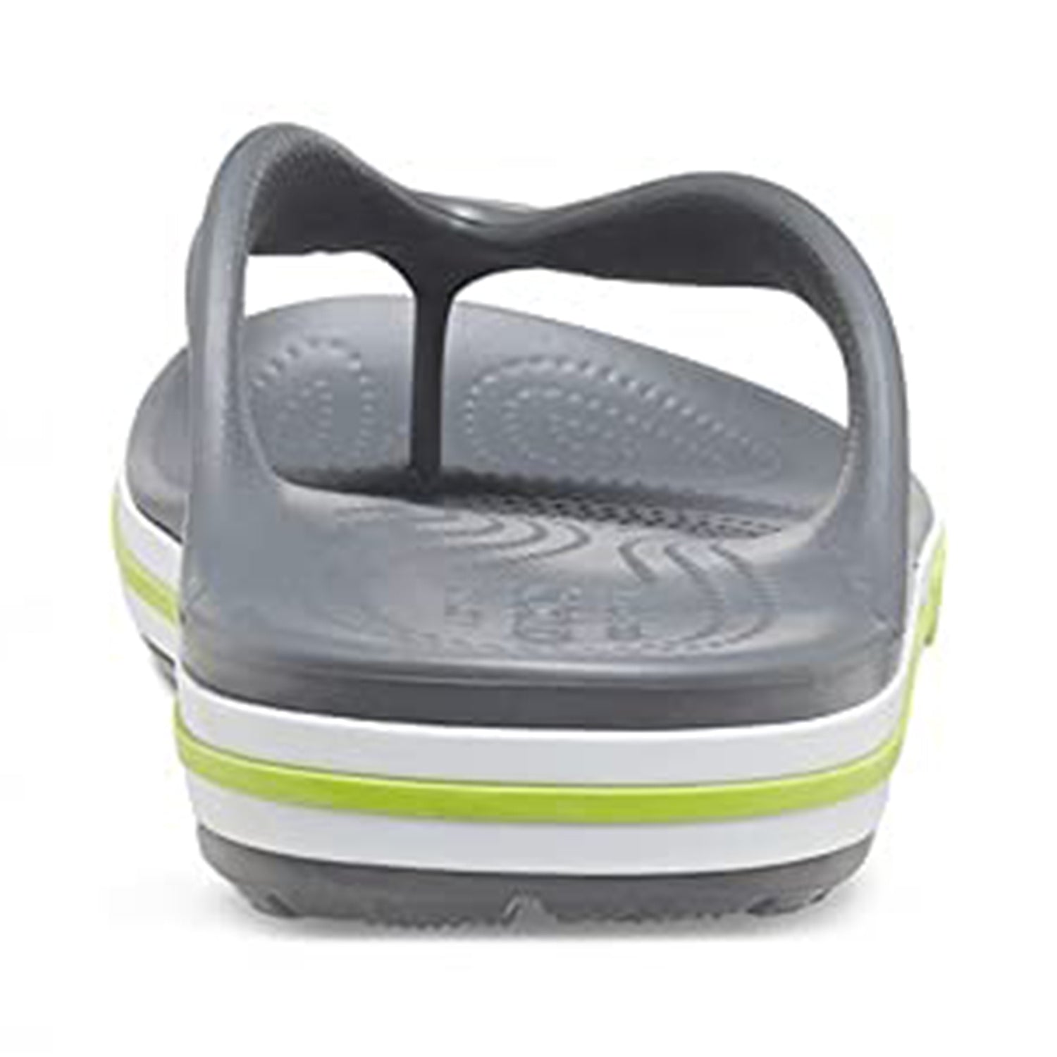 Crocs Crocband Baya Flip Flop - Unisex Slate Grey Lime Punch Shoe Deals Outlet