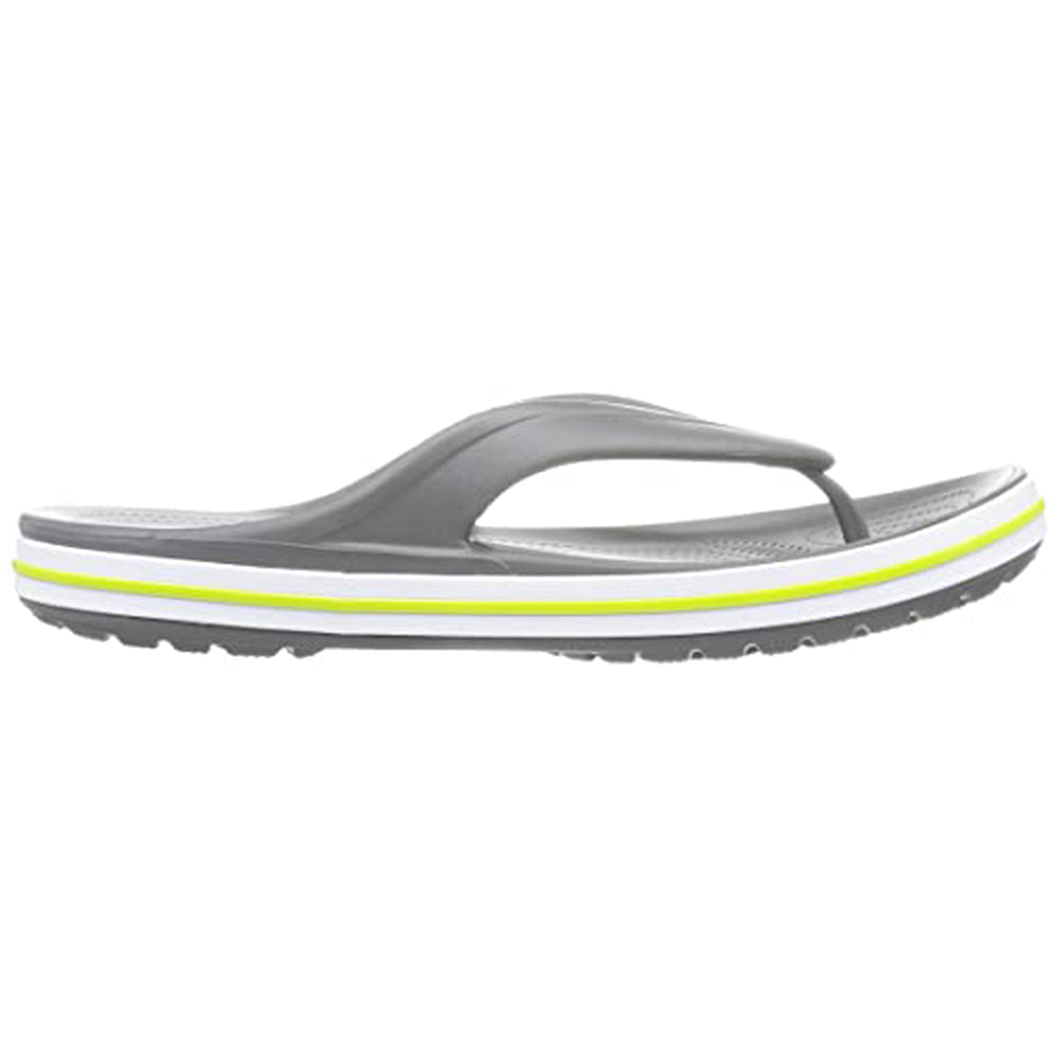 Crocs Crocband Baya Flip Flop - Unisex Slate Grey/Lime Punch Shoe Deals Outlet