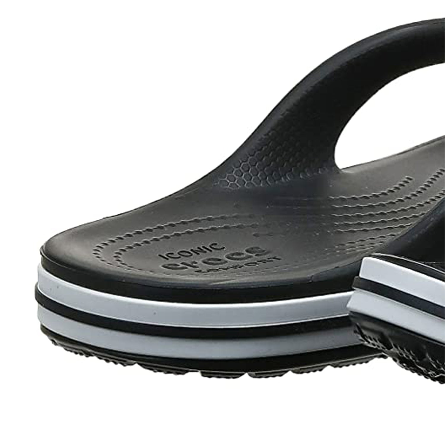 Crocs Crocband Baya Flip Flop - Unisex Black/White Shoe Deals Outlet