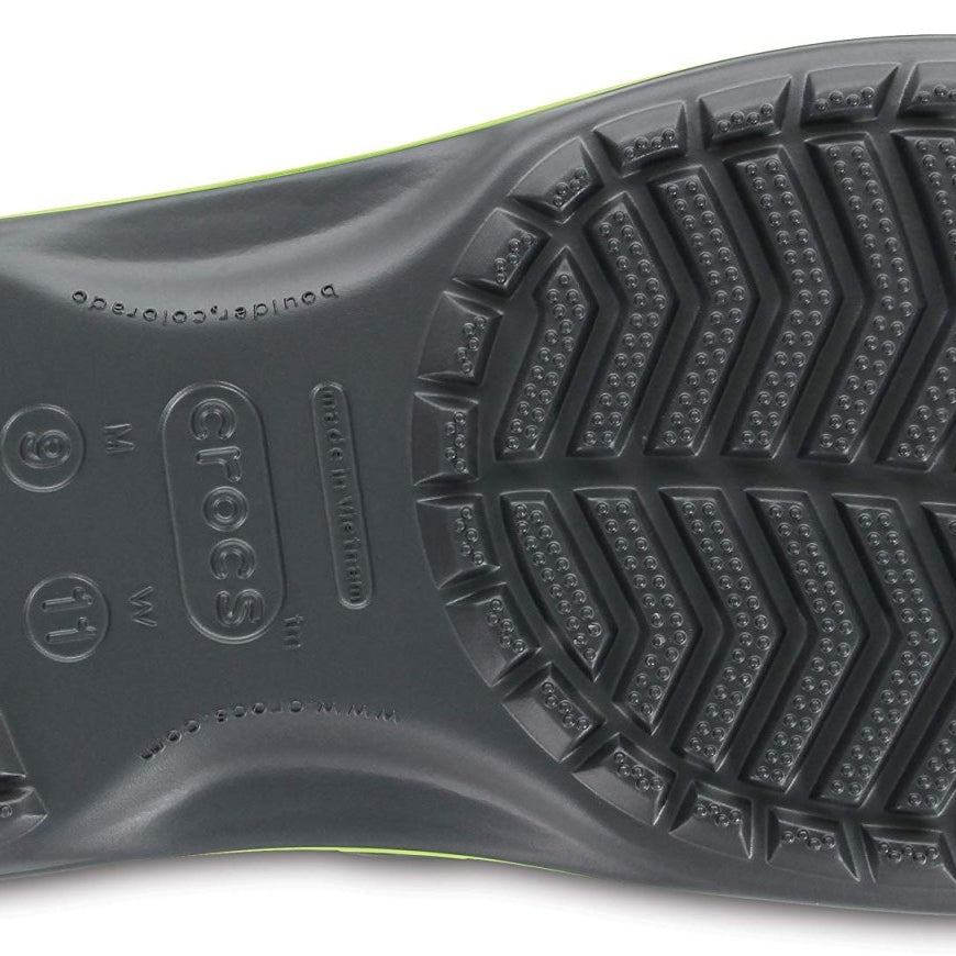 Crocs Crocband Flip - Unisex Graphite/Volt Green Shoe Deals Outlet
