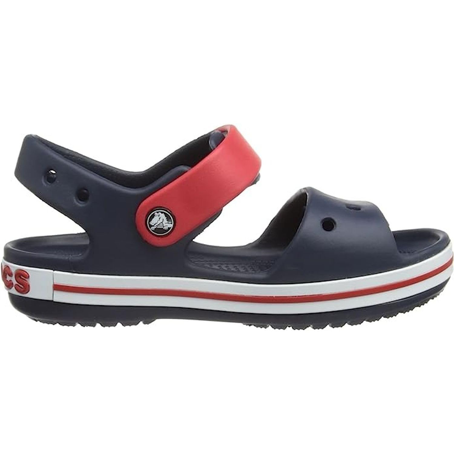 Crocs CrocBand Sandal - Kids Navy/Red Shoe Deals Outlet