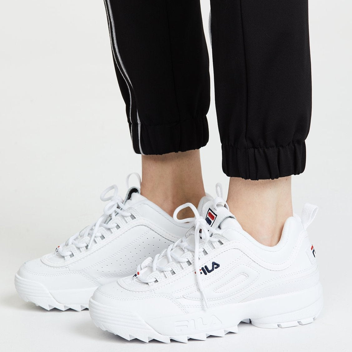 Fila Disruptor II - Women's White/Navy/Red Shoe Deals Outlet