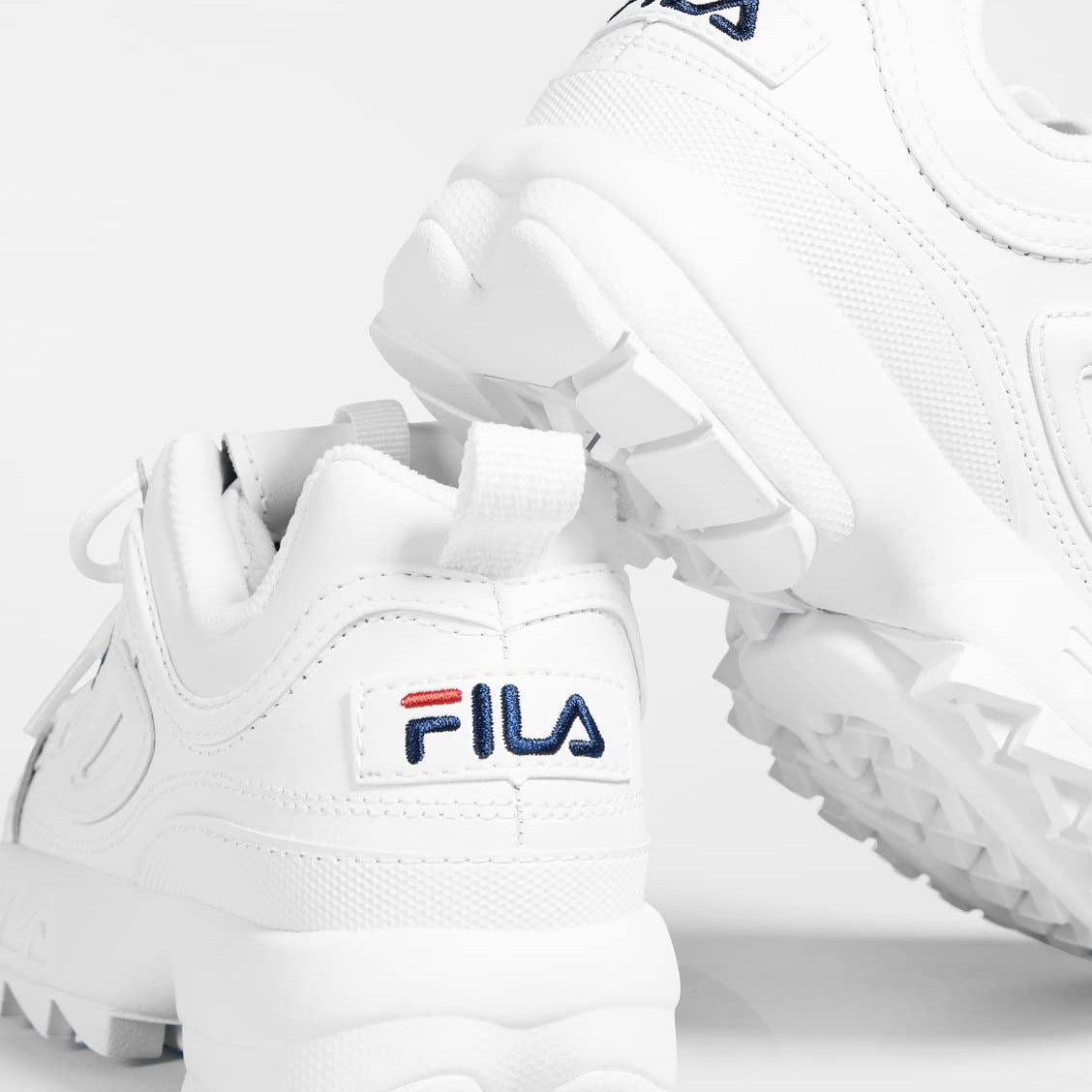 Fila Disruptor II - Women's White/Navy/Red Shoe Deals Outlet