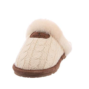 BEARPAW Effie Slippers - Women's Linen Shoe Deals Outlet