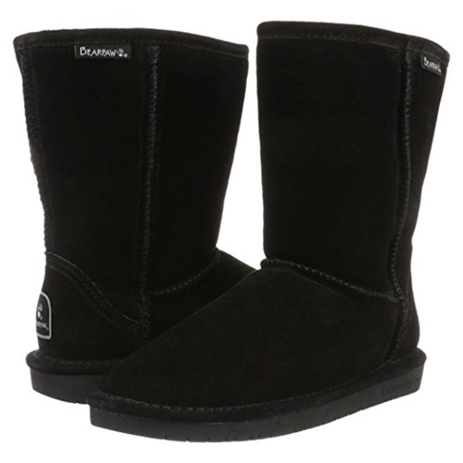 BEARPAW Emma Short Boots - Women's Black Shoe Deals Outlet