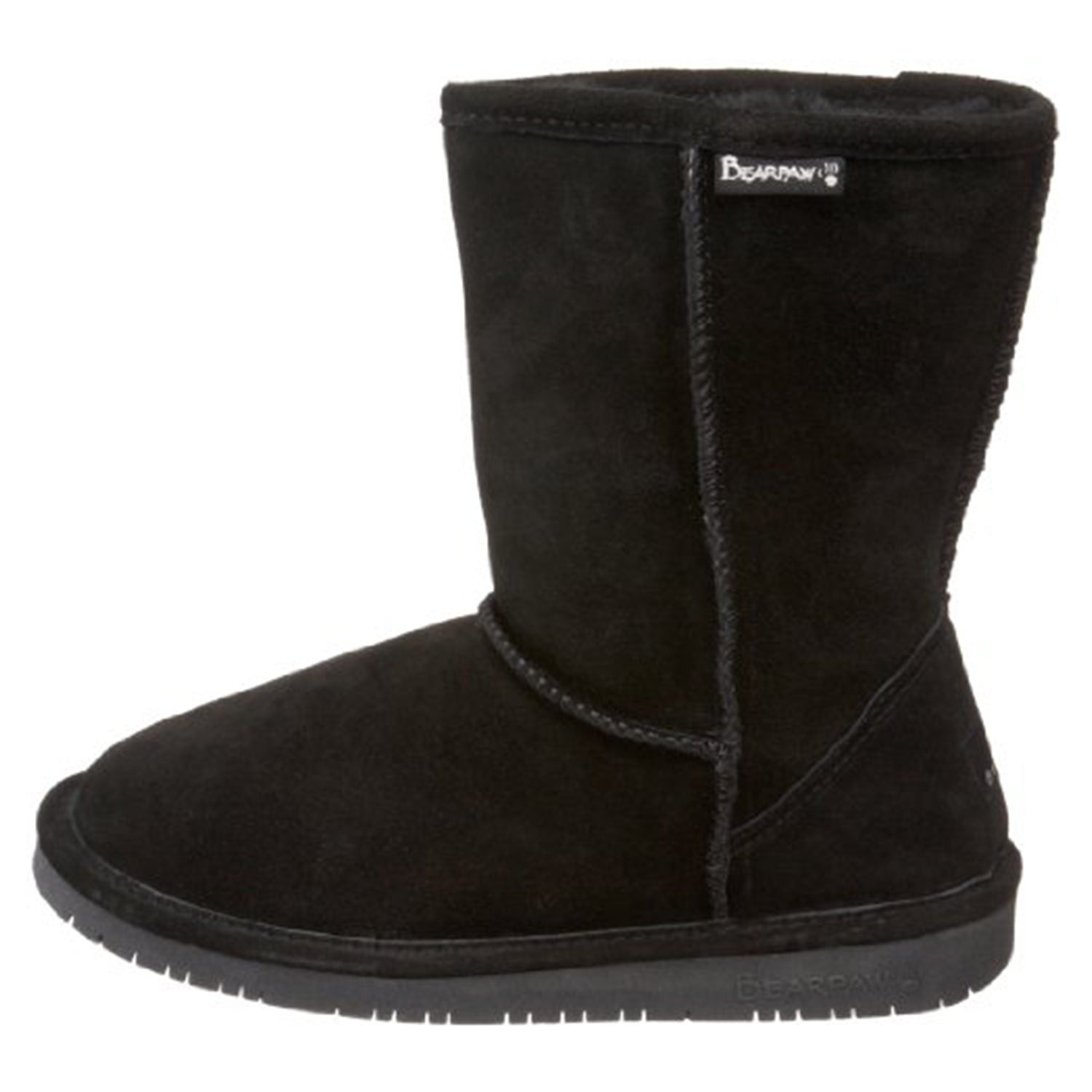BEARPAW Emma Short Boots - Women's Black Shoe Deals Outlet