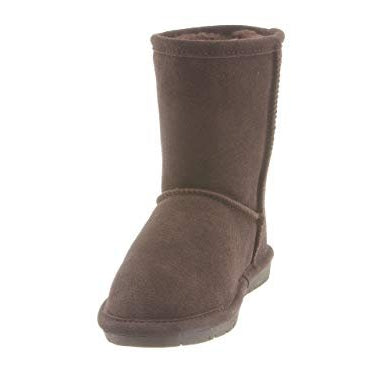 BEARPAW Emma Short Kids Boots - Kids Chocolate Shoe Deals Outlet
