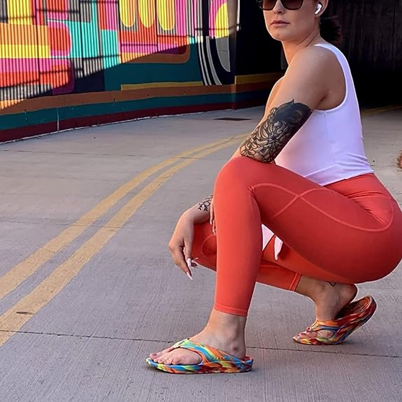 Telic Footwear Energy Flip Flop - Unisex Melted Crayon Shoe Deals Outlet