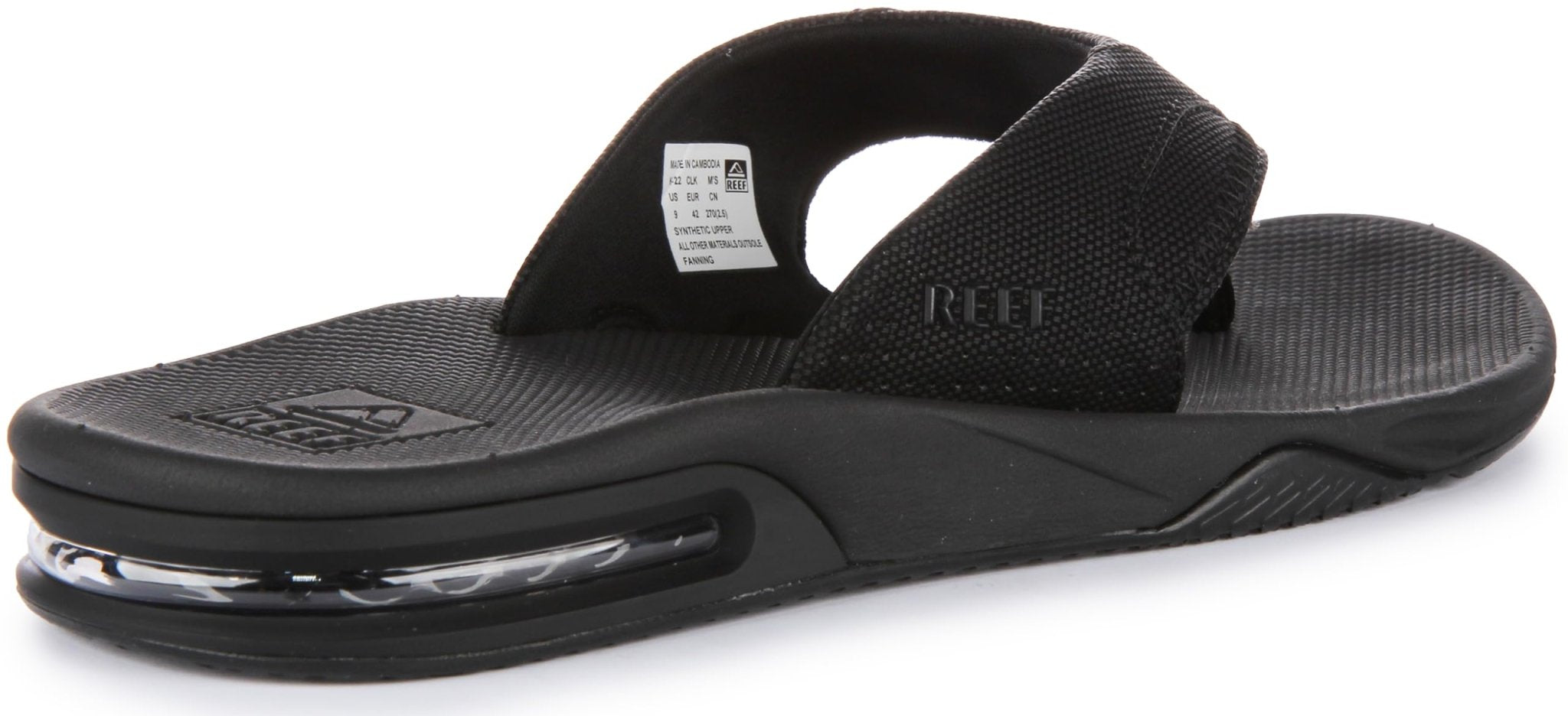 Reef Fanning - Men's All Black Shoe Deals Outlet
