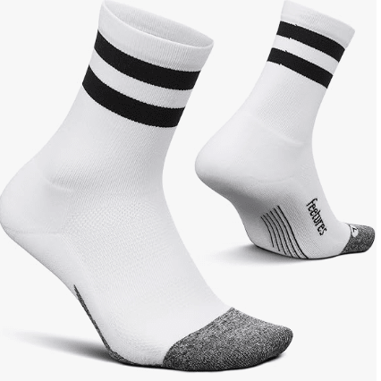 Feetures Elite Light Cushion Mini Crew Striped Medium 840557147953 Shoe Deals Outlet
