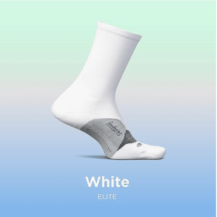 Feetures Elite Light Cushion Mini Crew White Large 840557159154 Shoe Deals Outlet