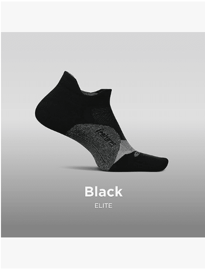 Feetures Elite Light Cushion No Show Tab Black Medium 840557156566 Shoe Deals Outlet