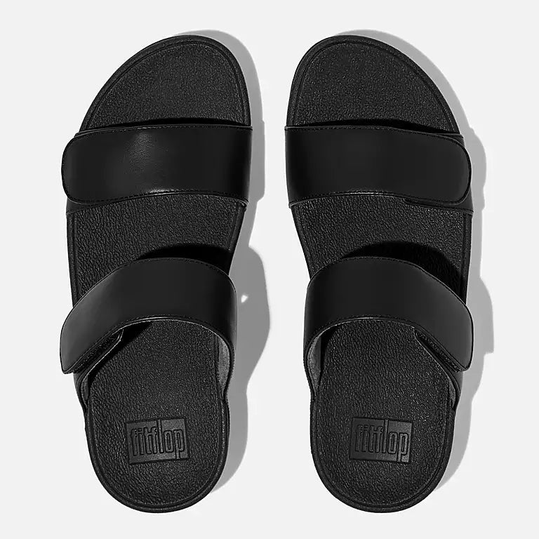 FitFlop Lulu Adjustable Slides All Black 11 M 195305607815 Shoe Deals Outlet