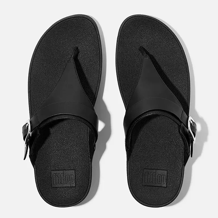 FitFlop Lulu Adjustable Toe Post All Black 11 M 195305210039 Shoe Deals Outlet