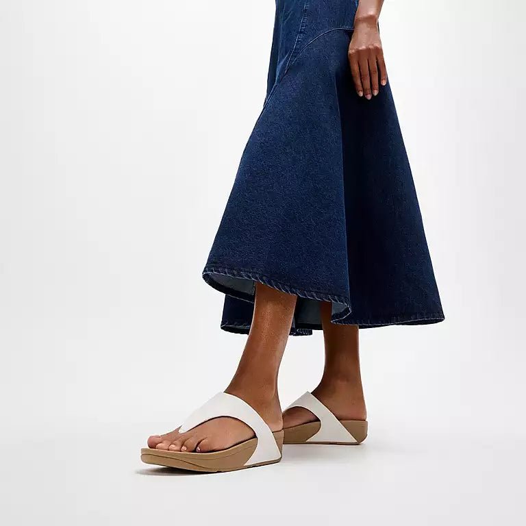 FitFlop Lulu Leather Toe Post White 5 M 193998201181 Shoe Deals Outlet