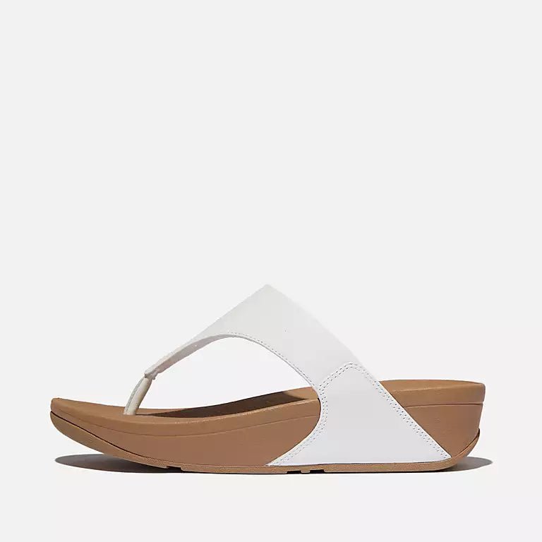 FitFlop Lulu Leather Toe Post White 5 M 193998201181 Shoe Deals Outlet