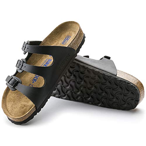 Birkenstock Florida Soft Footbed Birko - Flor - Unisex Black Shoe Deals Outlet