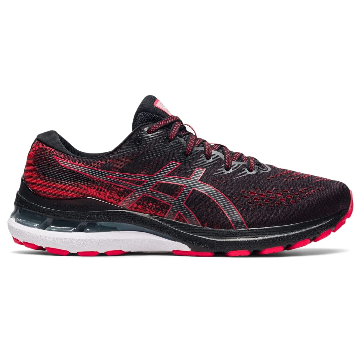 ASICS Gel Kayano 28 - Men's Black/Electric Red Shoe Deals Outlet