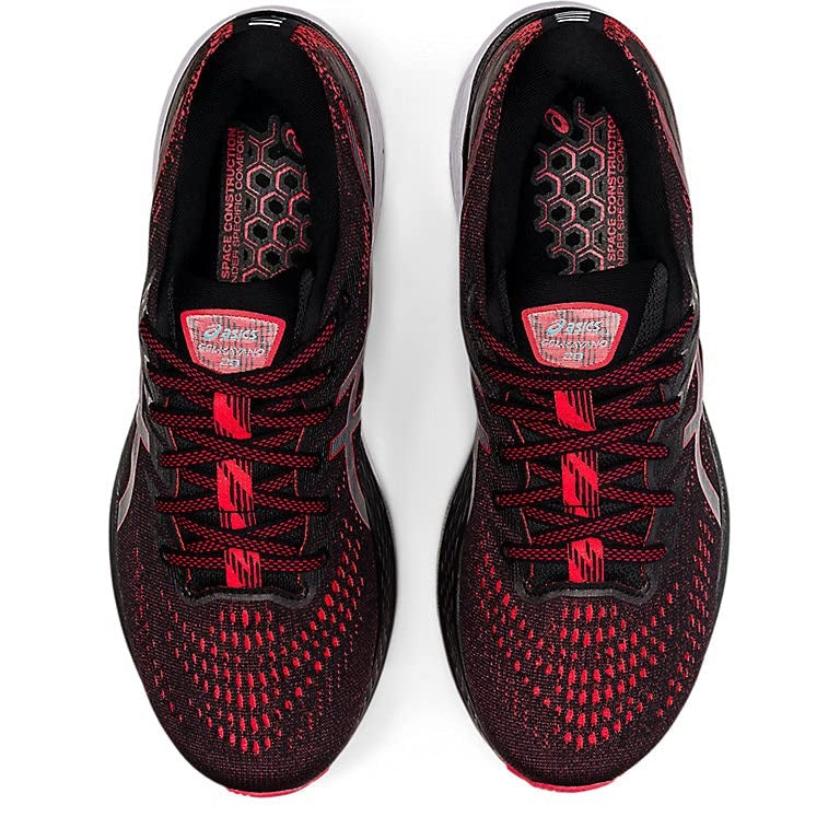 ASICS Gel Kayano 28 - Men's Black/Electric Red Shoe Deals Outlet