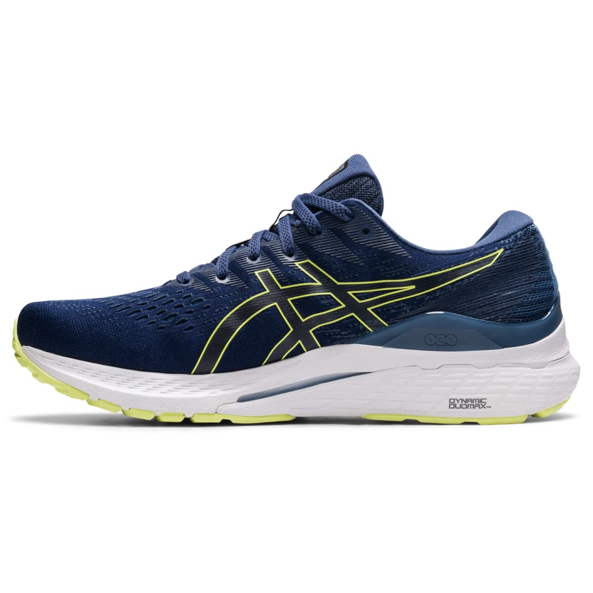 ASICS Gel Kayano 28 - Men's Thunder Blue/Glow Yellow Shoe Deals Outlet